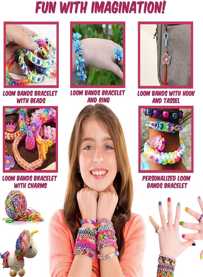 Jubilant 12080+ Loom Rubber Bands Bracelet Kit, 28 Unique Bright Colour Bands, Refill Kit For Girls & Boys Diy Art Craft Kit, Multicolor - Image 4